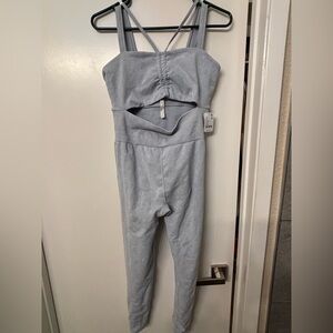 Gray Ribbed One Piece m/l